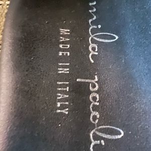 Mila Paoli black leather sandals. Made it Italy.